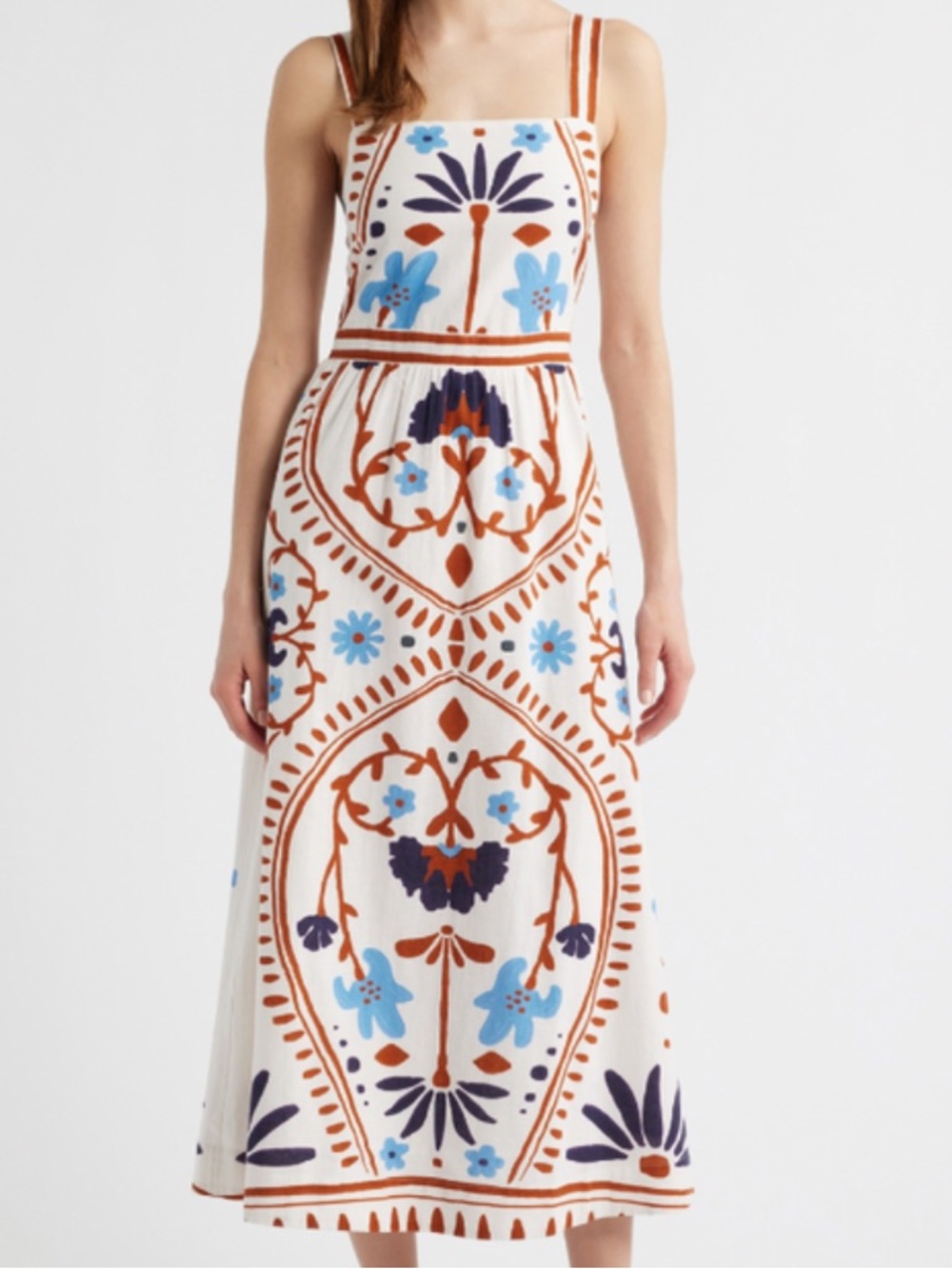 Brand new with tags Cleobella Sleeveless Button-Front Carmen Midi Sundress - Picture 2 of 4